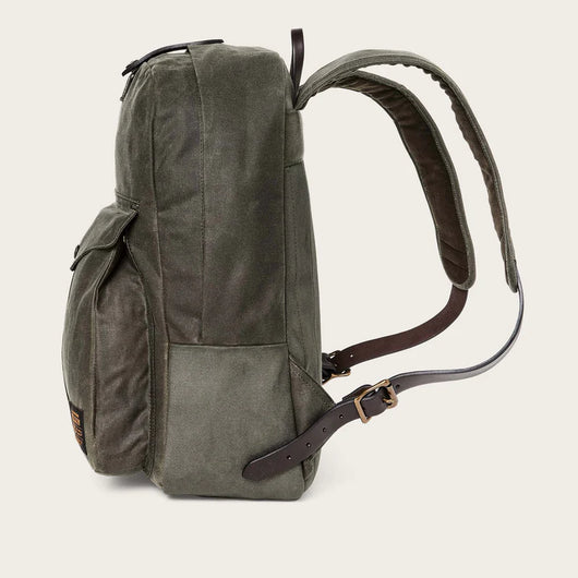 Filson | Journeyman Backpack | Waxed Cotton Daypack | Otter Green