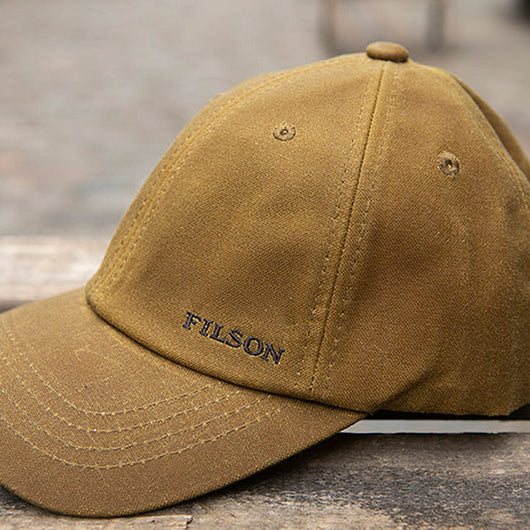 Filson | Oil Tin Low-Profile Cap | Waterproof Baseball Cap | Black