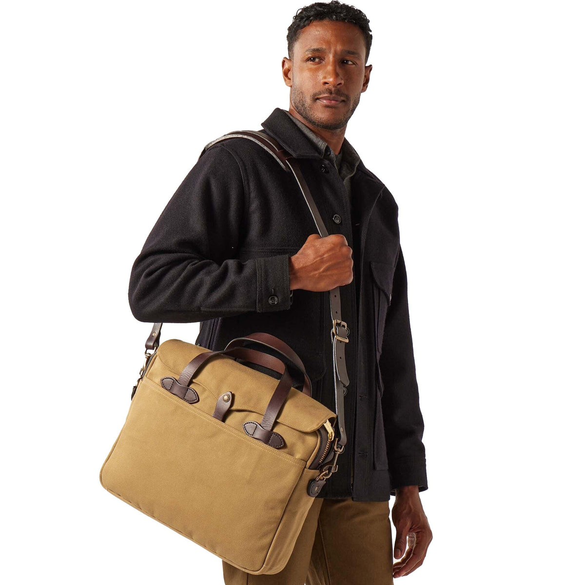 Rugged Twill Original Briefcase Filson 11070256-TN Briefcases 13 L / Tan