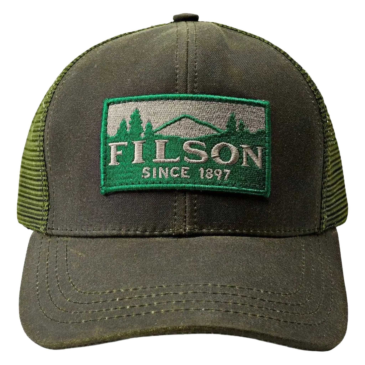 Scenic Waxed Logger Mesh Cap Filson FMACC0260-6308 Caps &amp; Hats One Size / Otter Green