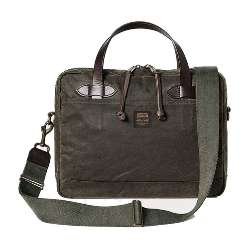 Tin Cloth Compact Briefcase Filson FMBAG0052-308 Briefcases 9L / Otter Green