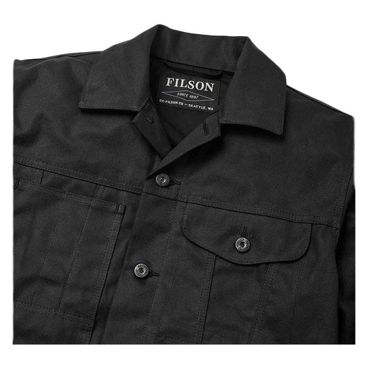 Filson | Tin Cloth Short Lined Cruiser | Waxed Jacket | Black