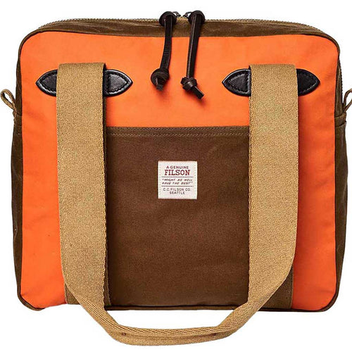 Tin Cloth Tote Bag With Zipper Filson FMBAG0053-240 Tote Bags One Size / Dark Tan