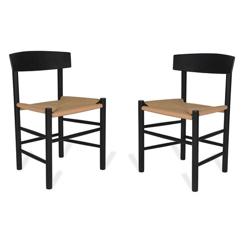Longworth Chairs | Set of 2 Garden Trading FUOA69 Indoor Dining Chairs One Size / Black