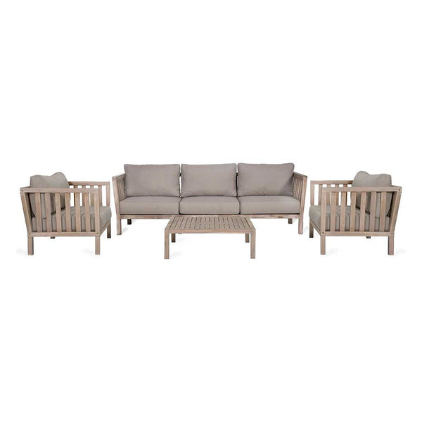 Porthallow 3 Seater Sofa Set Garden Trading FUAC14 Outdoor Sofas 3 Seater / Acacia