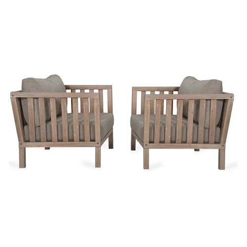 Porthallow Armchairs | Set of 2 Garden Trading FUAC07 Outdoor Lounging Chairs One Size / Acacia
