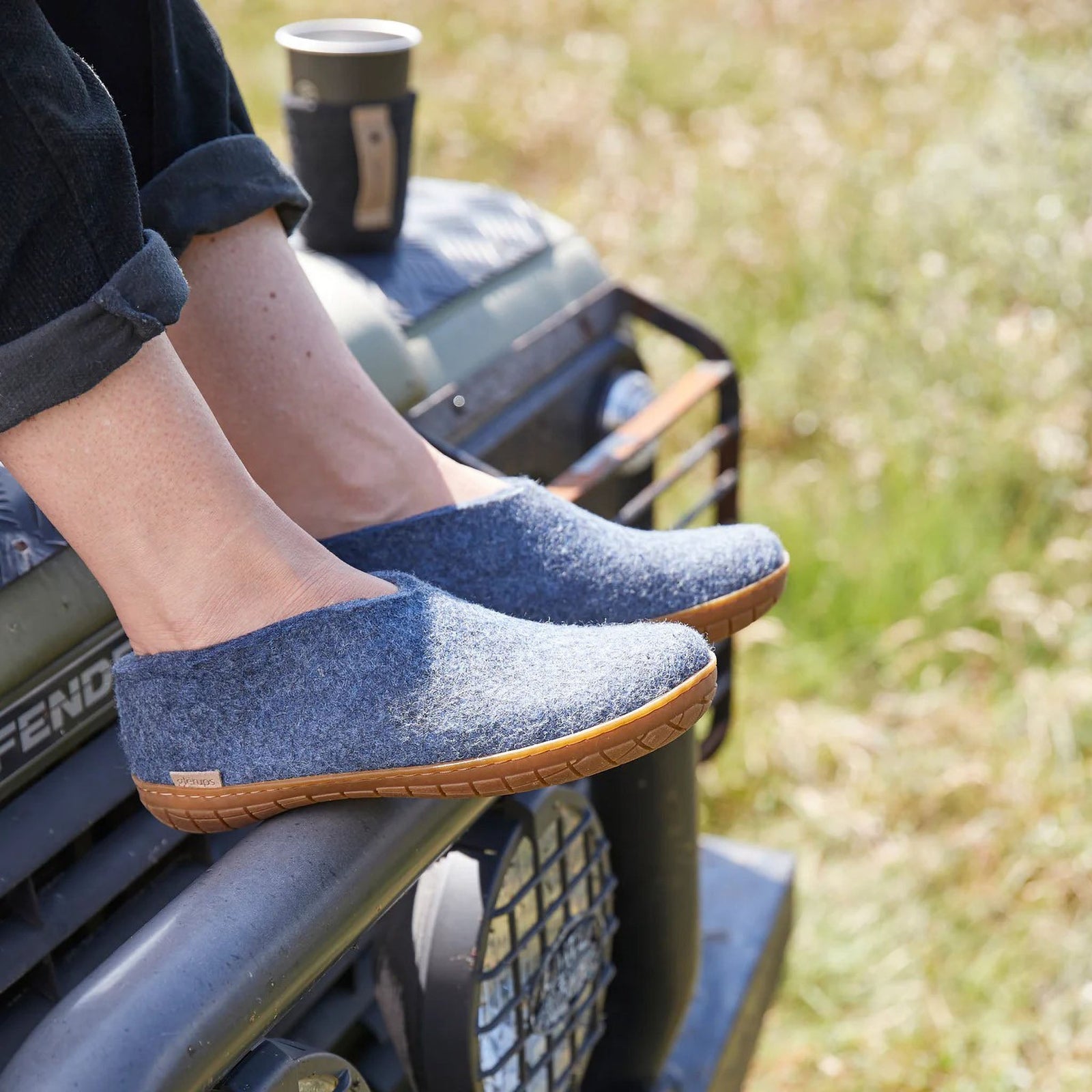 Shoe with Natural Rubber Sole Glerups Unisex Outdoor Slippers