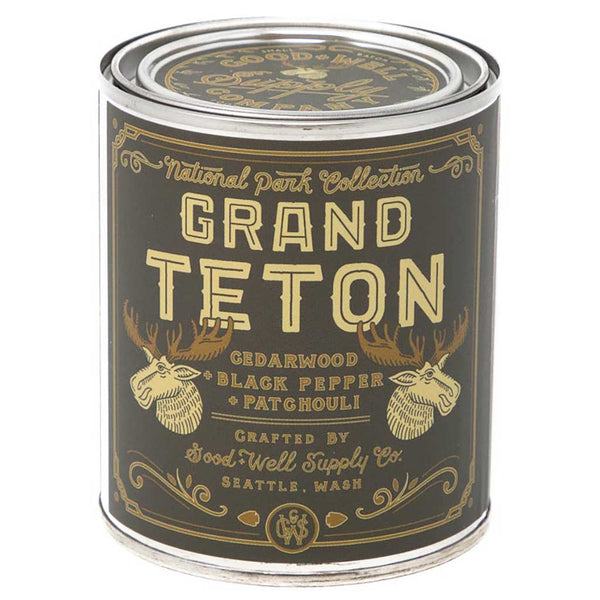 8 oz Candle | Grand Teton NP Good & Well Supply Co NAT-CAN-8OZ-GTE Candles 8 oz (237 ml) / Grand Teton NP