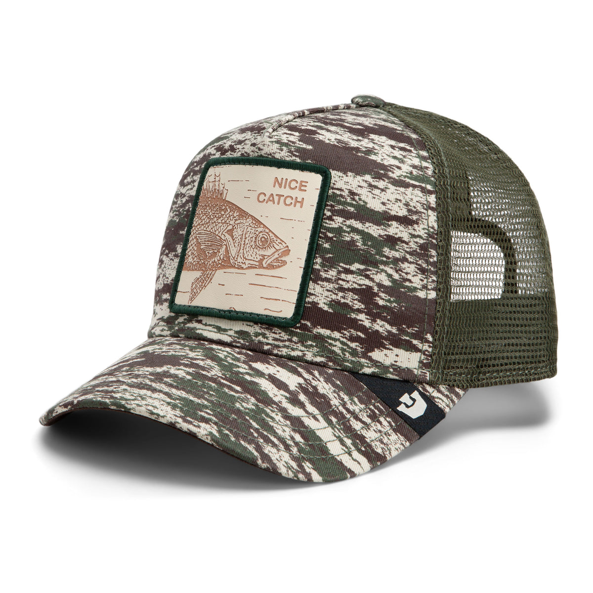 Camo Engraved Bass Trucker Hat Goorin Bros. 101-3673-CAM01-O/S Caps &amp; Hats One Size / Camouflage
