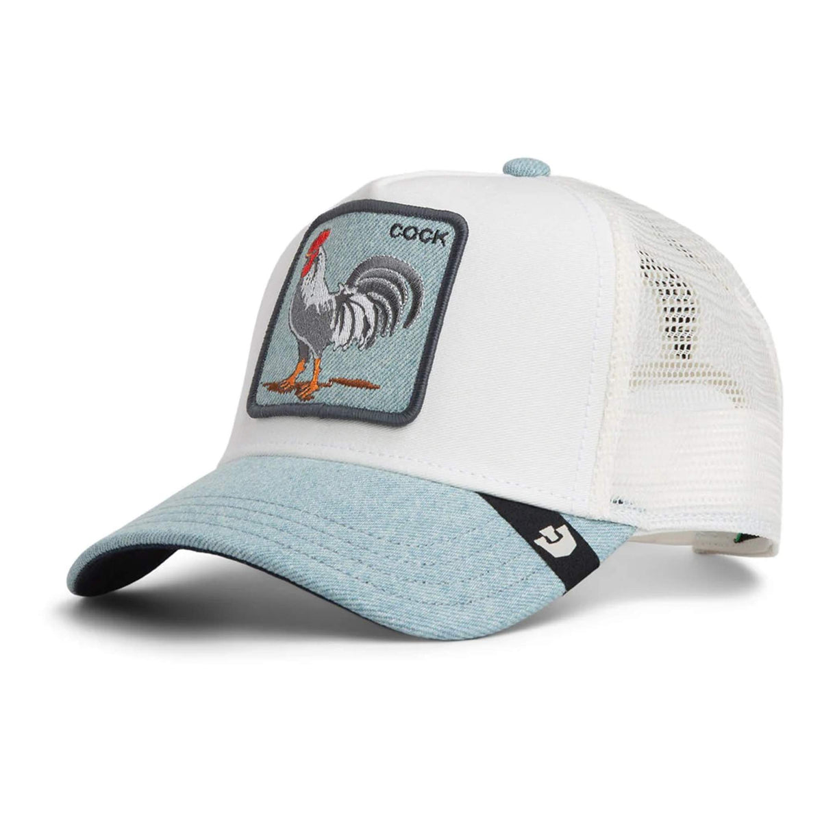 Denim Rooster Trucker Hat Goorin Bros. 101-2957-DEN02-O/S Caps &amp; Hats One Size / Light Denim