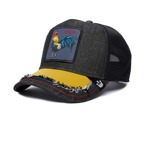 Silky Rooster Trucker Hat Goorin Bros. 101-1278-BLK Caps & Hats One Size / Black/Yellow