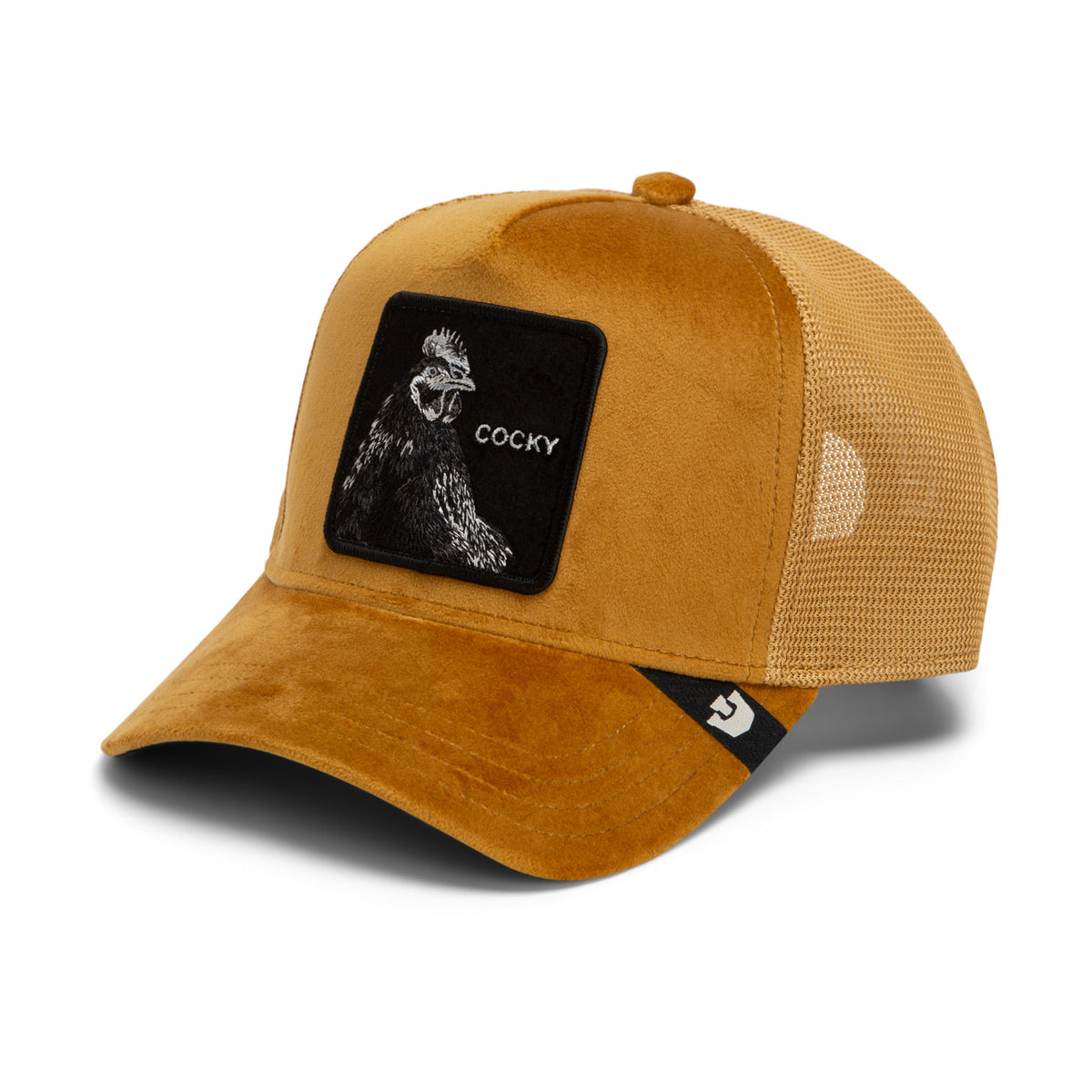 Velour Cocky Trucker Hat Goorin Bros. 101-3676-AMB01-O/S Caps &amp; Hats One Size / Amber