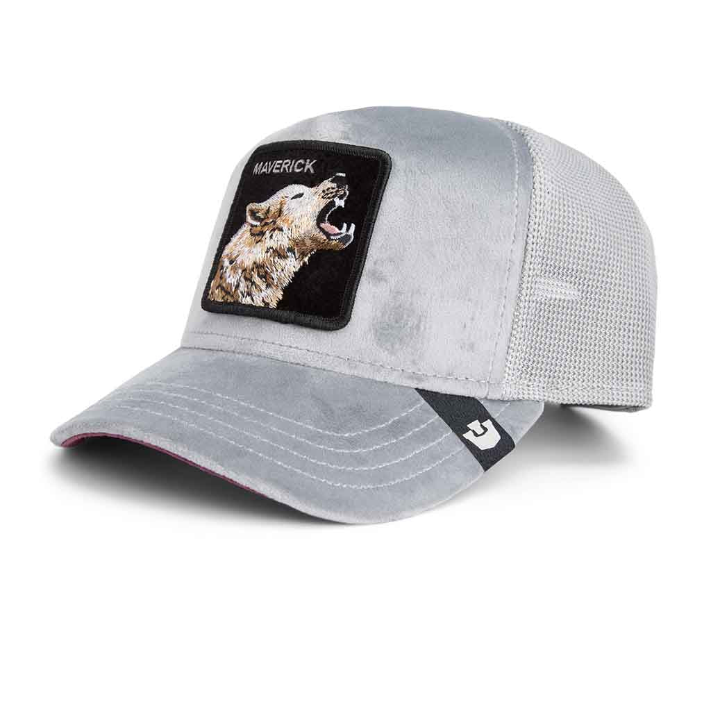 Velour Wolf Trucker Hat Goorin Bros. 101-2348-GLO01 Caps &amp; Hats One Size / Gloss