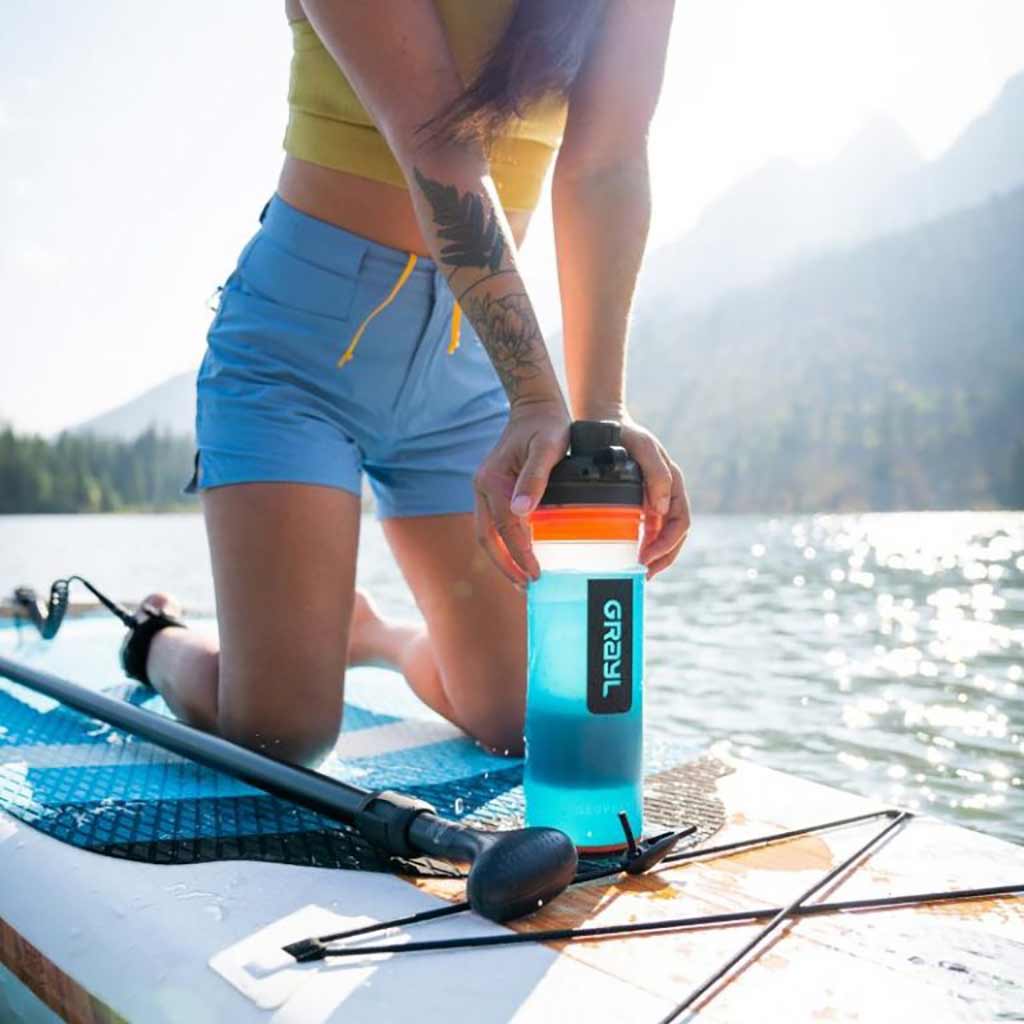 GeoPress Water Purifier Grayl GR-512223 Water Filters 710ml / Bali Blue