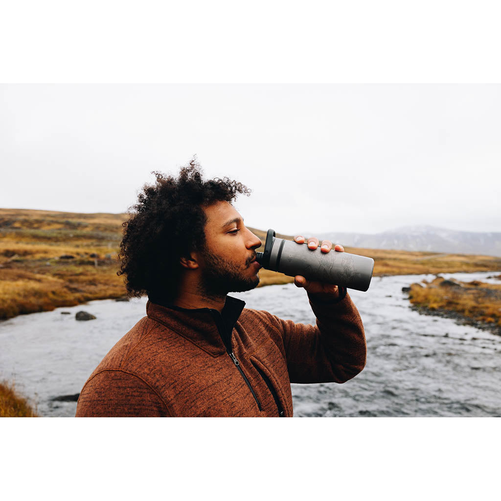 UltraPress Water Purifier | Titanium Grayl 511-SEA-COV Water Filters 500ml / Titanium/Covert Black