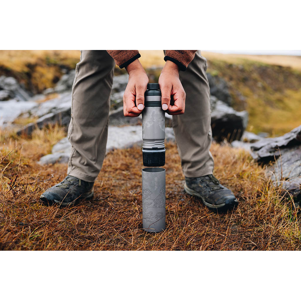 UltraPress Water Purifier | Titanium Grayl 511-SEA-COV Water Filters 500ml / Titanium/Covert Black