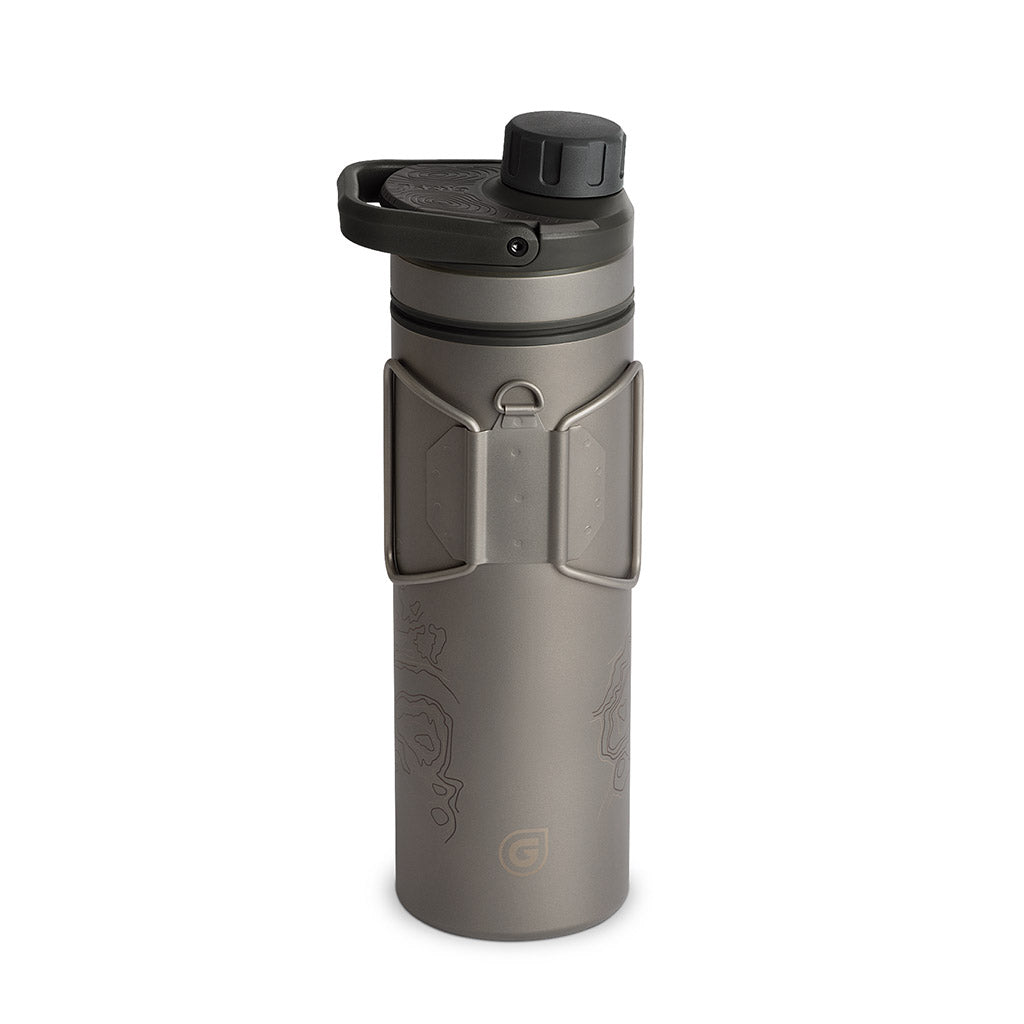 UltraPress Water Purifier | Titanium Grayl 511-SEA-COV Water Filters 500ml / Titanium/Covert Black