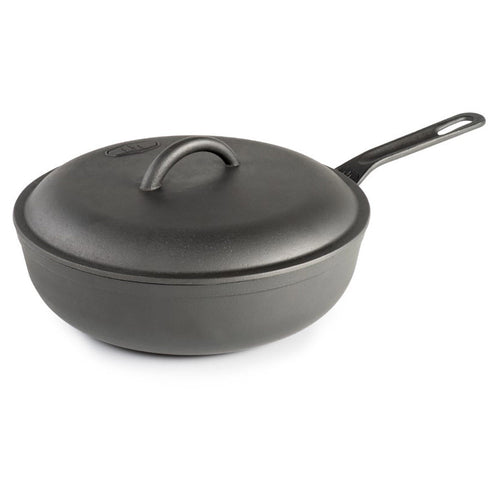 Guidecast Deep Frypan GSI Outdoors GSI-60611-1 Cast Iron Cookware 10-inch / Black