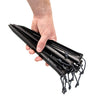 V-shaped XL Aluminum Tent Pegs HEIMPLANET T020098 Tent Stakes 8-Pack / Anthracite Anodized