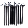 V-shaped XL Aluminum Tent Pegs HEIMPLANET T020098 Tent Stakes 8-Pack / Anthracite Anodized