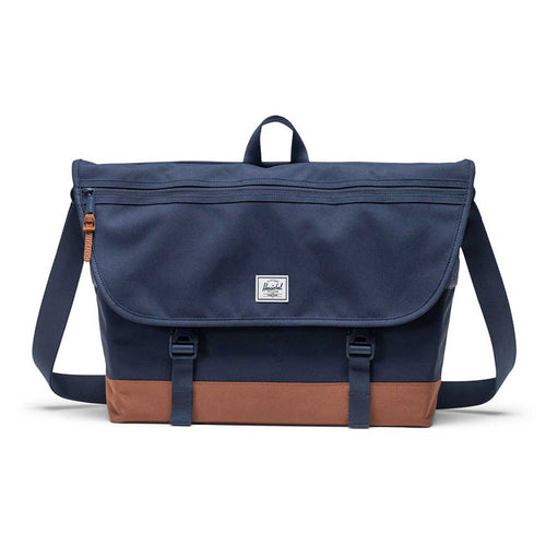 Cove Messenger Herschel Supply Co. 11529-02564-OS Messenger Bags 22.5L / Navy/Saddle brown