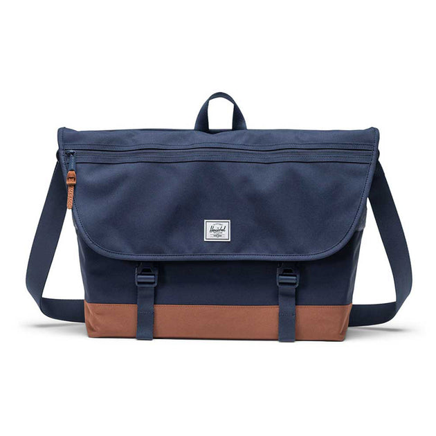 Cove Messenger Herschel Supply Co. 11529-02564-OS Messenger Bags 22.5L / Navy/Saddle brown