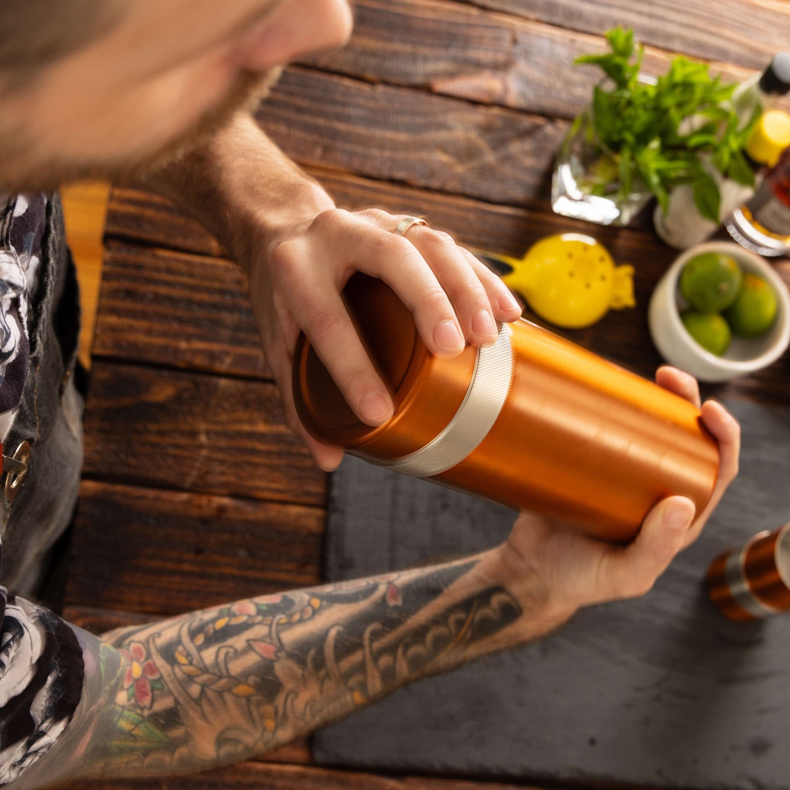 Highball Shaker High Camp Flasks 3128c Cocktail Shakers 1L / Copper