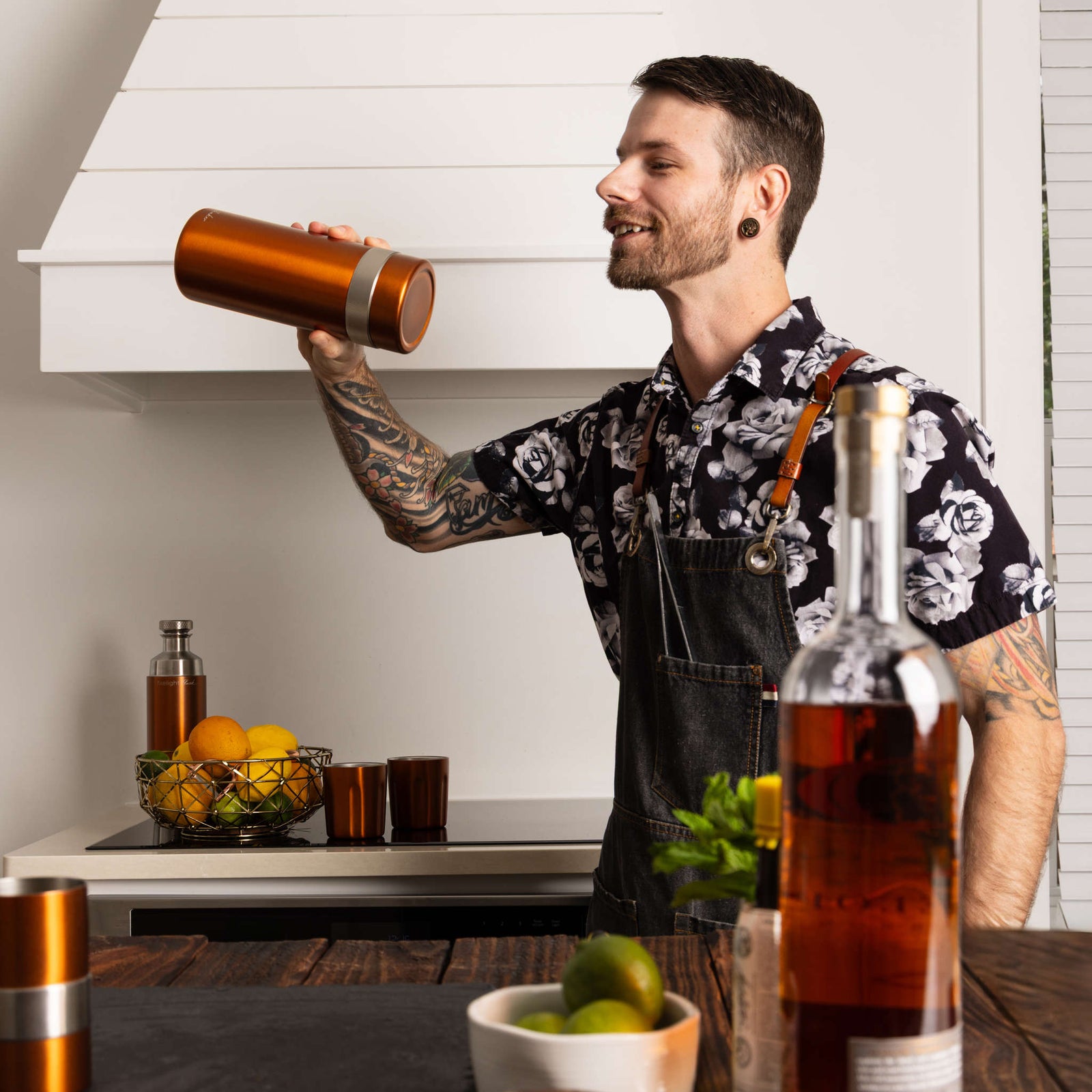 Highball Shaker High Camp Flasks 3128c Cocktail Shakers 1L / Copper