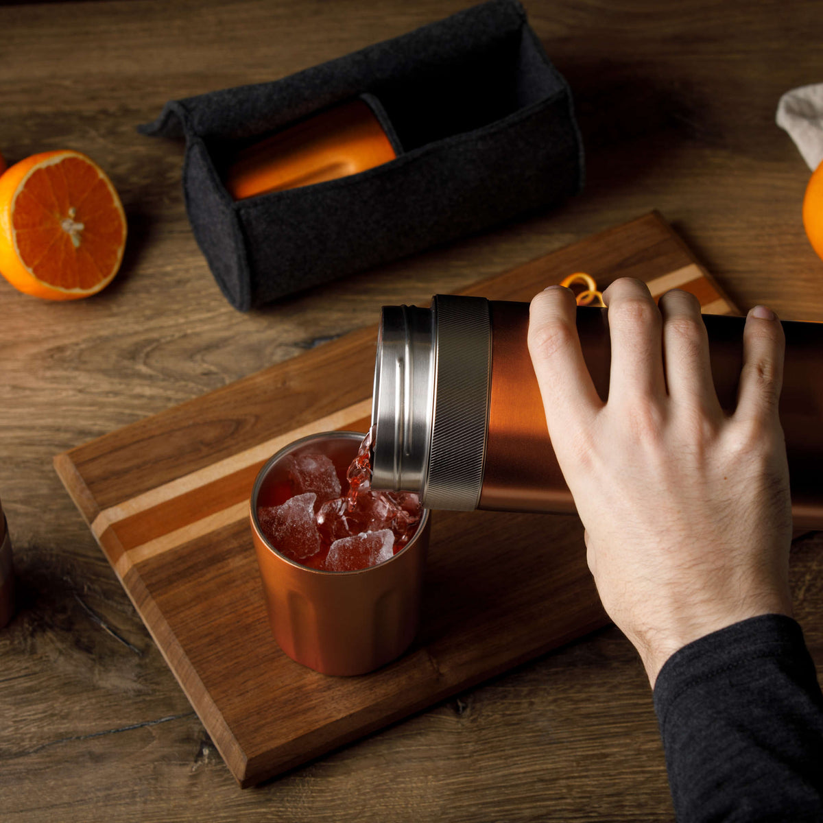 Highball Shaker High Camp Flasks 3128c Cocktail Shakers 1L / Copper