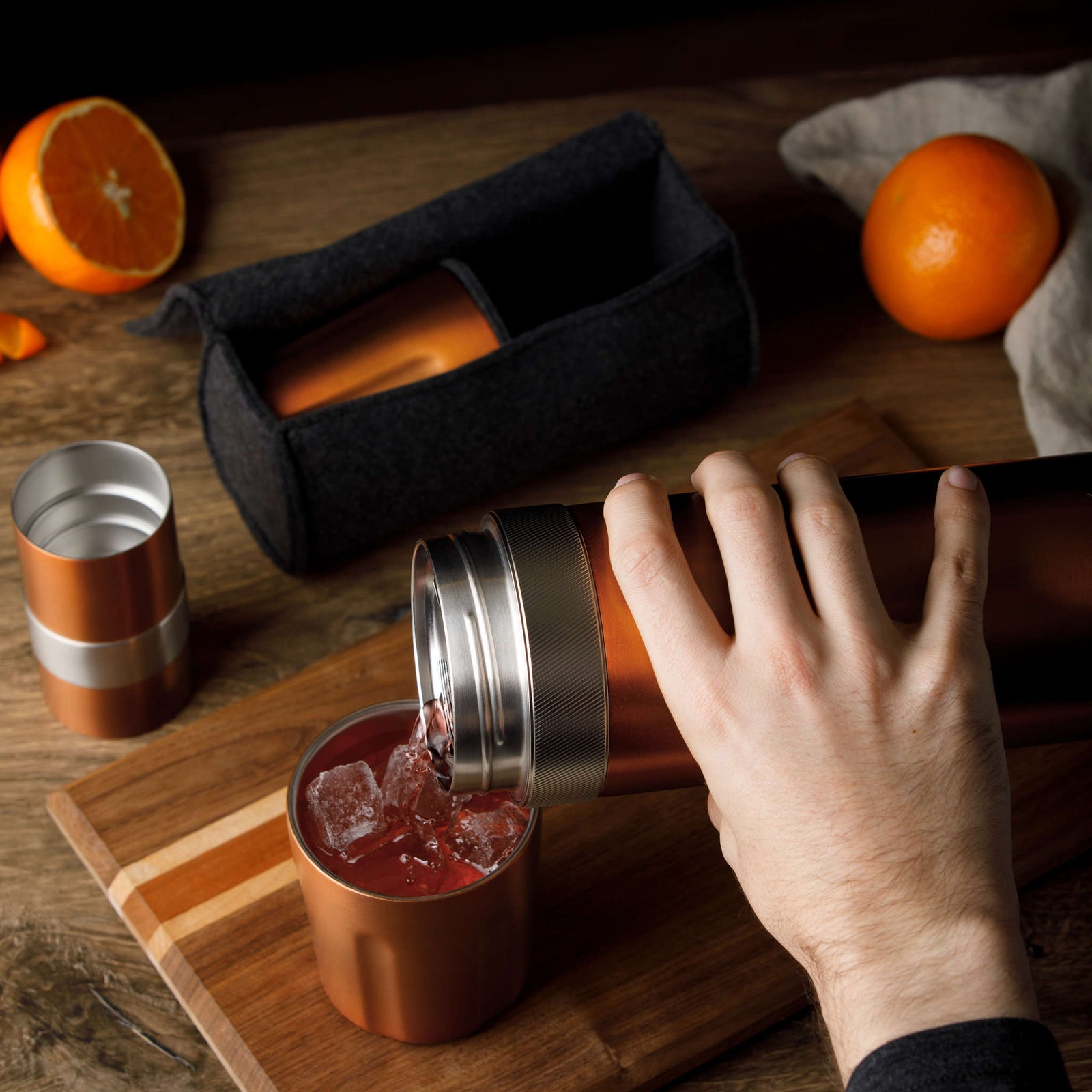 Highball Shaker High Camp Flasks 3128c Cocktail Shakers 1L / Copper