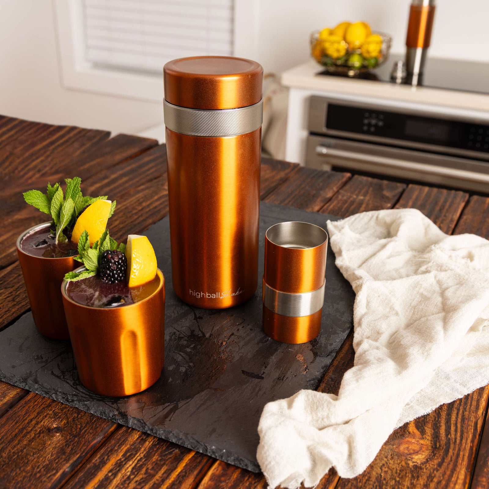 Highball Shaker High Camp Flasks 3128c Cocktail Shakers 1L / Copper