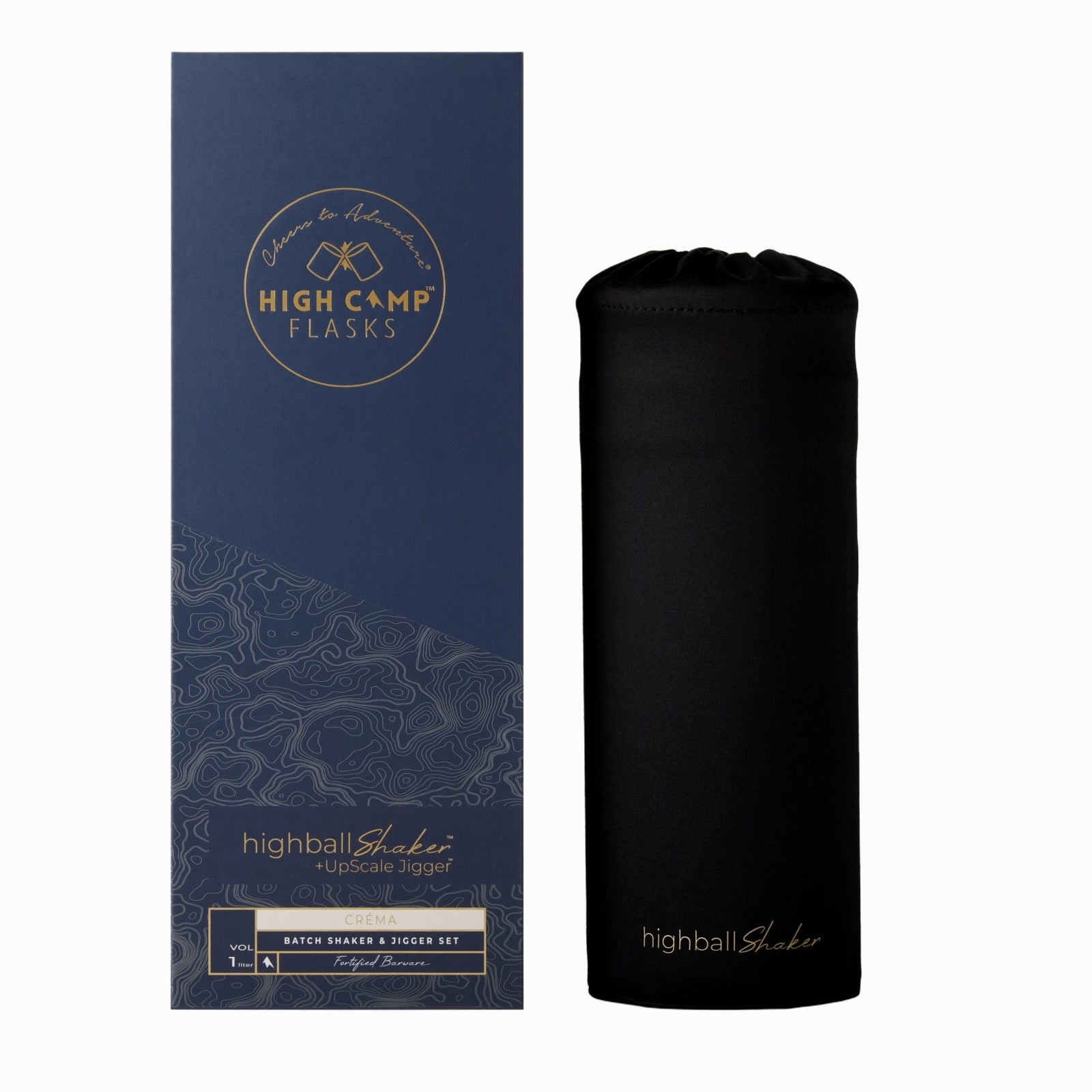 Highball Shaker High Camp Flasks 3128cr Cocktail Shakers 1L / Crema