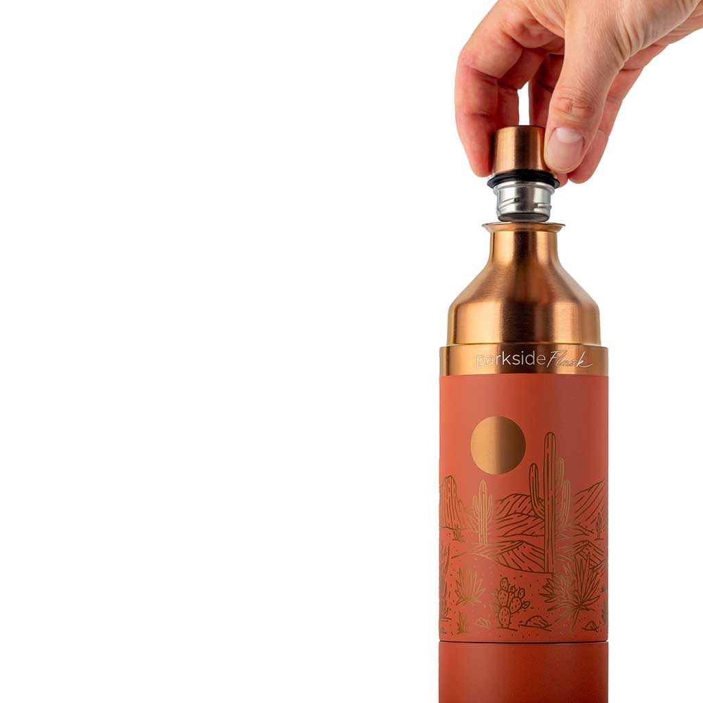 Parkside Flask 750 | Mojave Special Edition | Engraved High Camp Flasks 1100-MV-3-ENG Camp Flasks 750ml / Terracotta - Engraved