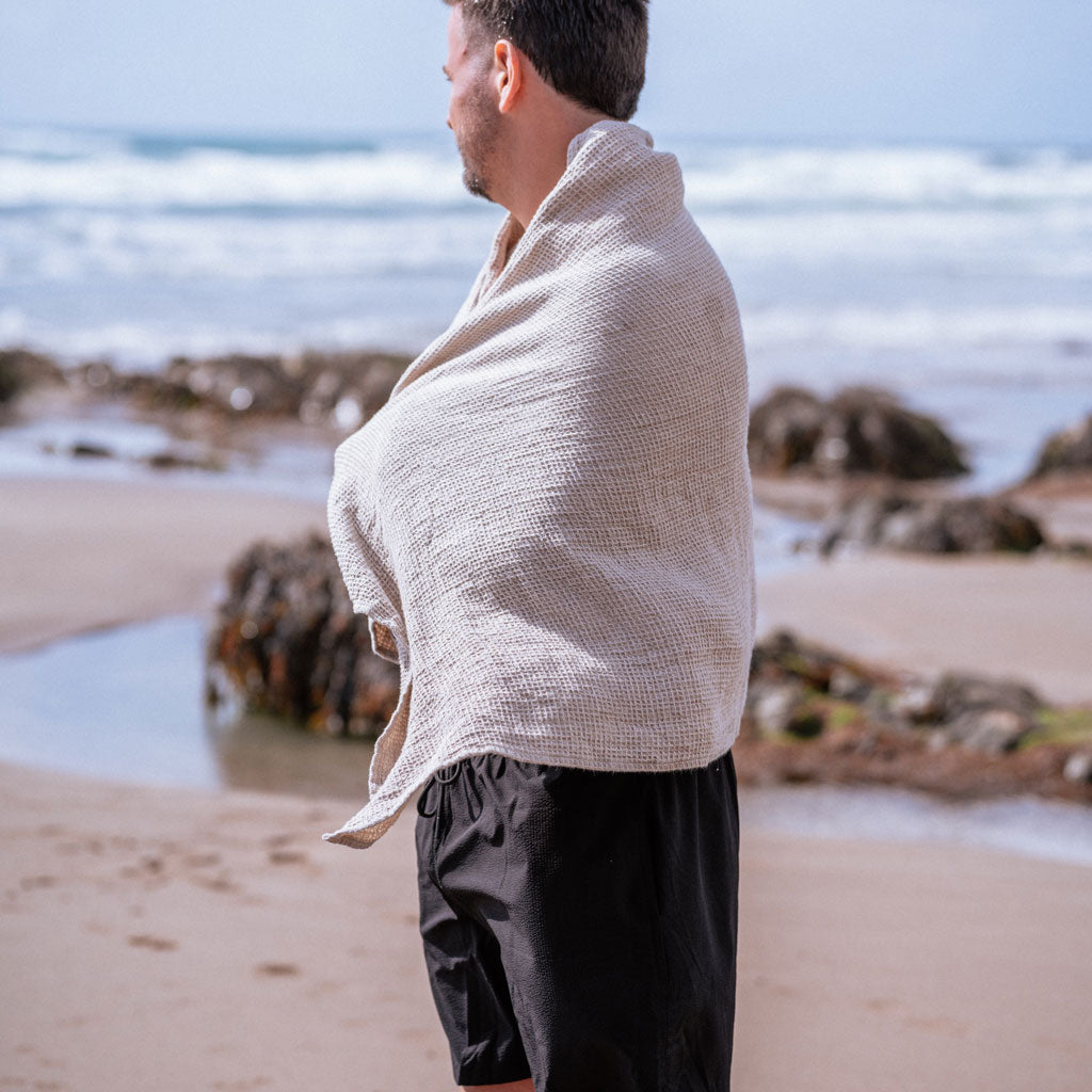 Linen Camp Towel | Waffle Hitch and Roam Travel Towels