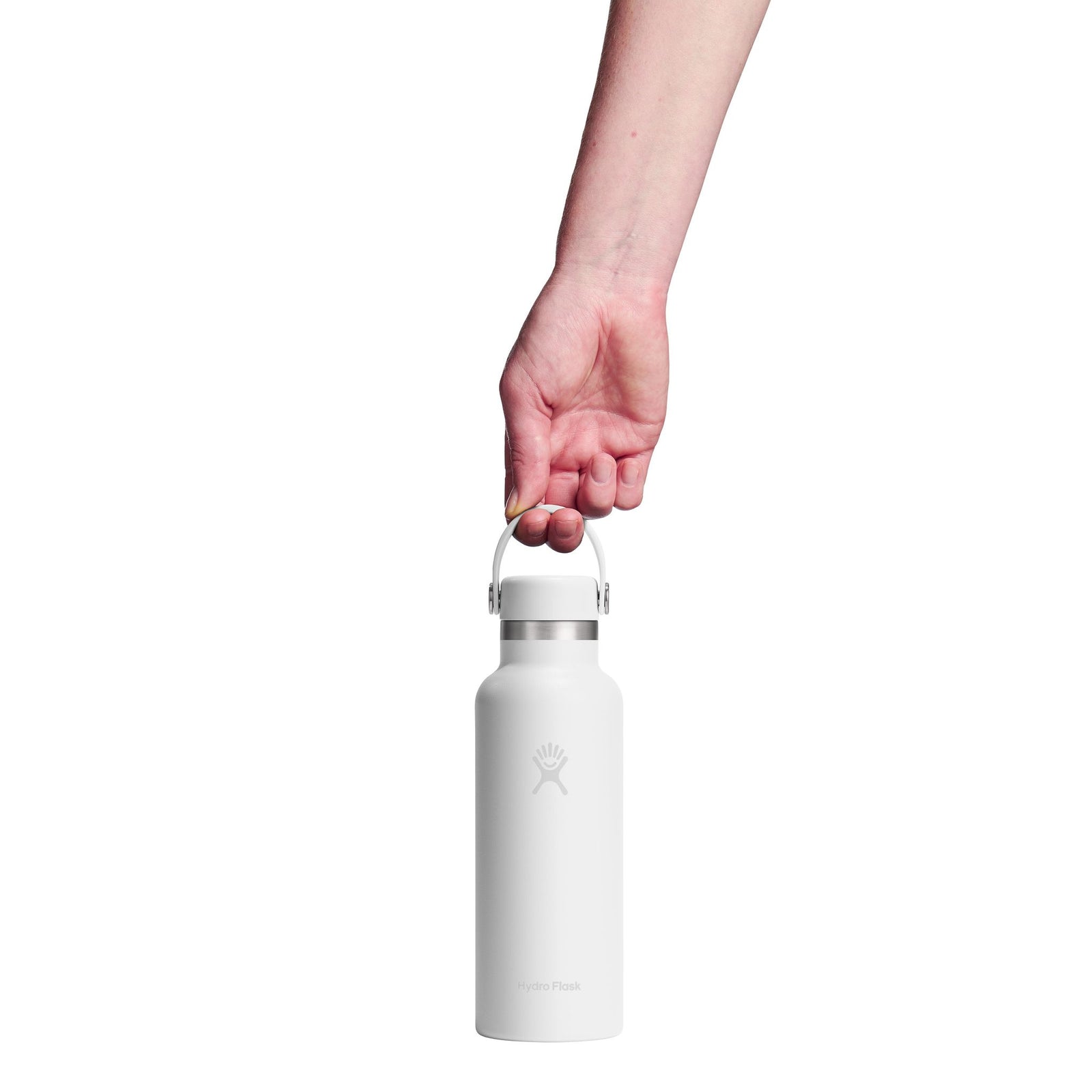 18 oz Standard Mouth w/ Flex Cap Hydro Flask S18CSX110 Water Bottles 18 oz / White