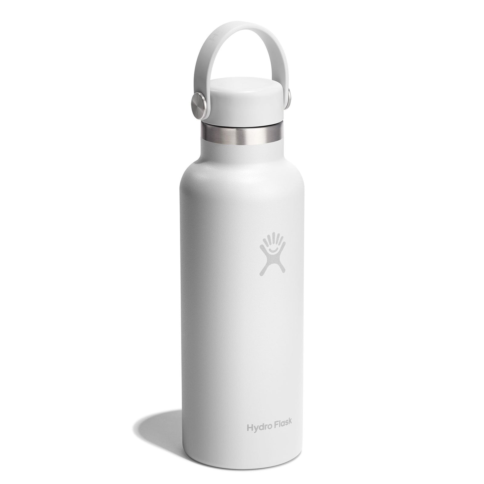 18 oz Standard Mouth w/ Flex Cap Hydro Flask S18CSX110 Water Bottles 18 oz / White