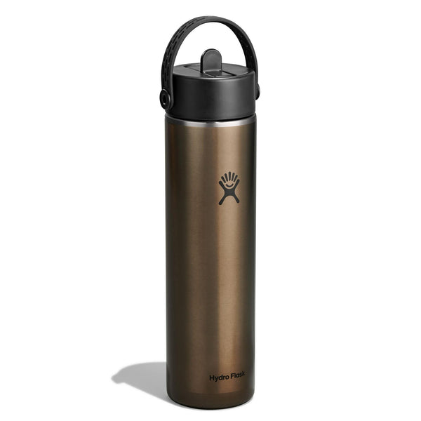 24 oz Lightweight w/ Flex Straw Cap Hydro Flask LW24LWFS080 Water Bottles 24 oz / Obsidian