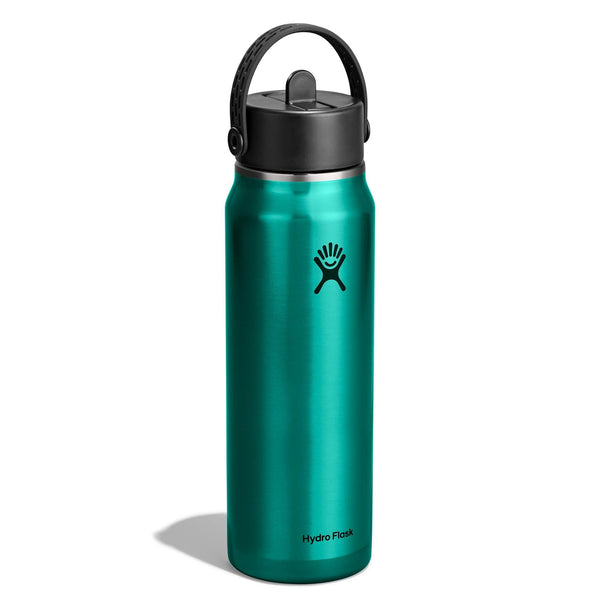 32 oz Lightweight w/ Flex Straw Cap Hydro Flask LW32LWFS348 Water Bottles 32 oz / Emerald Green