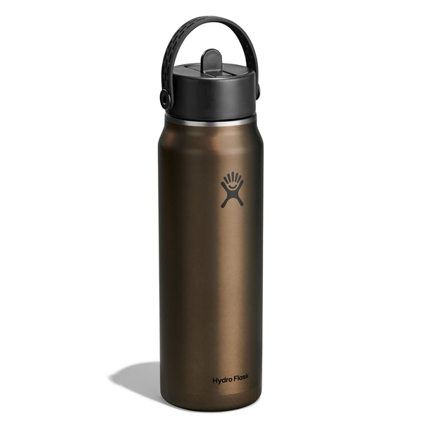 32 oz Lightweight w/ Flex Straw Cap Hydro Flask LW32LWFS080 Water Bottles 32 oz / Obsidian