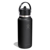 32 oz Wide Mouth w/ Flex Straw Cap Hydro Flask W32CFS001 Water Bottles 32 oz / Black