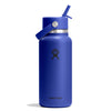 32 oz Wide Mouth w/ Flex Straw Cap Hydro Flask W32CFS382 Water Bottles 32 oz / Capri Blue
