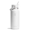 32 oz Wide Mouth w/ Flex Straw Cap Hydro Flask W32CFS110 Water Bottles 32 oz / White