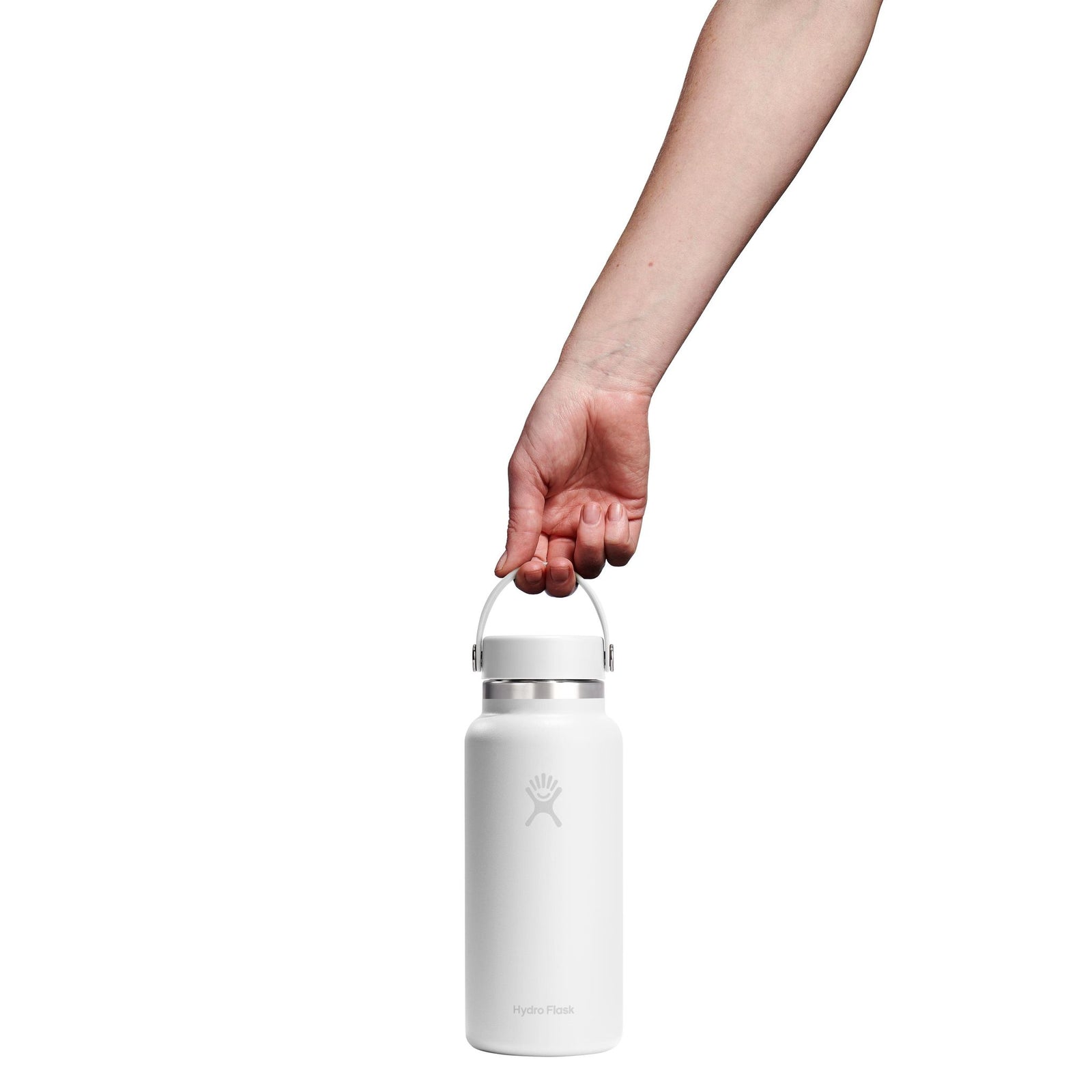 32 oz Wide Mouth Hydro Flask W32CTS110 Water Bottles 32 oz / White