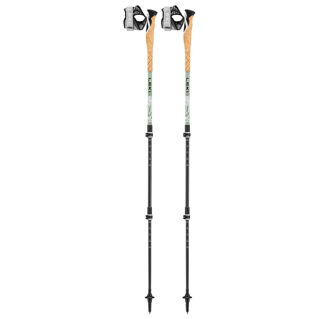 Cross Trail Carbon (Pair) Leki 65426421 Walking Poles 100-135cm / White/Envy/Black
