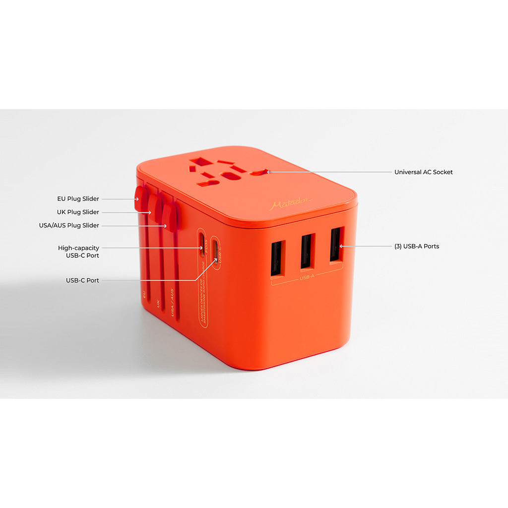 Matador Global Travel Adapter Matador MATJY307001O Power Banks One Size / Orange