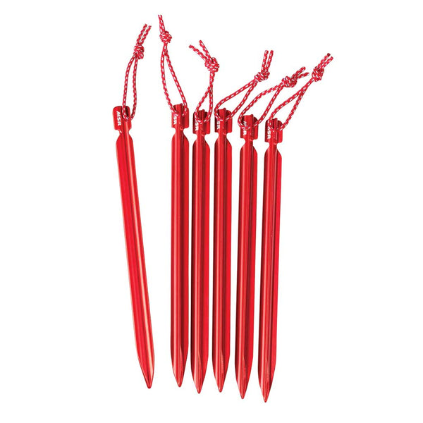 Mini Groundhog Stake Kit | 6 Stakes MSR 05808 Tent Accessories 15cm / Red