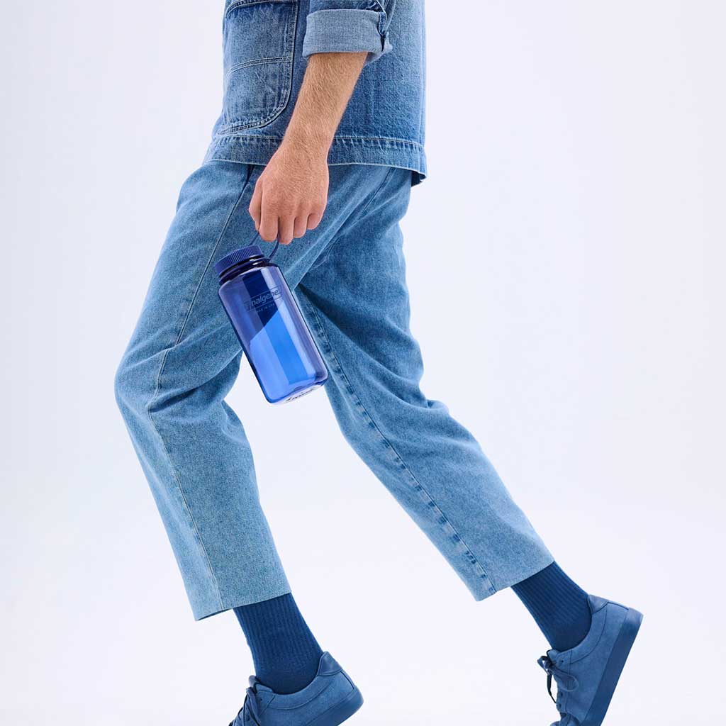 1L Wide Mouth Tritan Sustain Nalgene N2020-5532 Water Bottles 1 Litre / Denim Monochrome