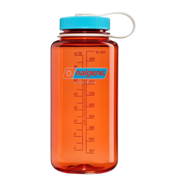 1L Wide Mouth Tritan Sustain Nalgene N2020-2532 Water Bottles 1 Litre / Flame - Blue Atoll Cap