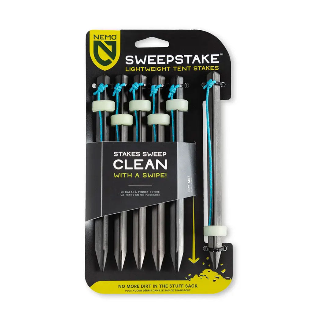 Sweepstake Tent Stakes (6-Pack) NEMO Equipment 811666031822 Tent Stakes One Size / Black