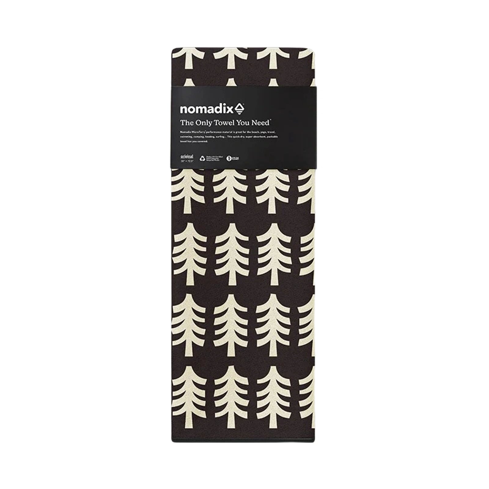 Original Towel Nomadix NM-FRPI-103 Travel Towels One Size / Fresh Pines Black and Tan
